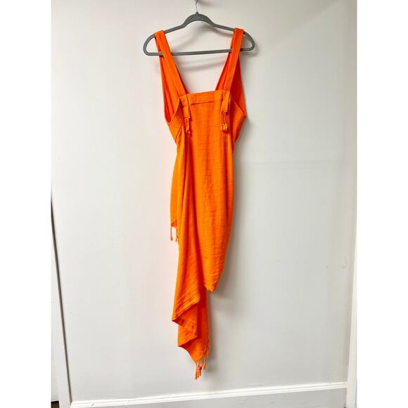 NWOT JUST BEE QUEEN Exclusive Tulum Sleeveless V-Neck Mini Dress Orange Womens L - Picture 5 of 5